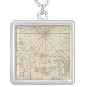 The Peninsula and Gulf of Florida Silver Plated Necklace