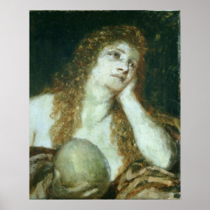 The Penitent Mary Magdalene, 1873 Poster