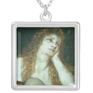 The Penitent Mary Magdalene, 1873 Silver Plated Necklace