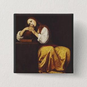 The Penitent Mary Magdalene by Giacomo Galli Button