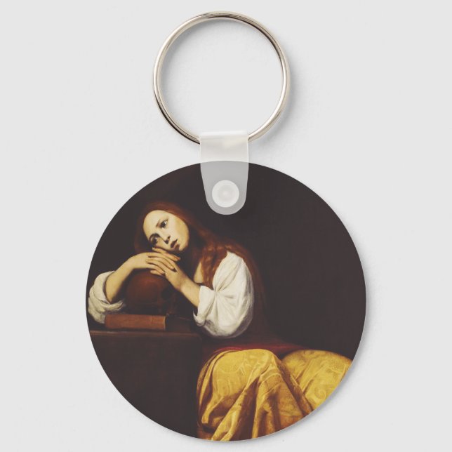 The Penitent Mary Magdalene by Giacomo Galli Keychain (Front)