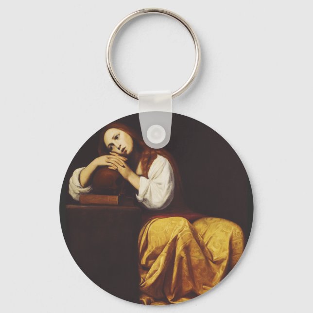 The Penitent Mary Magdalene by Giacomo Galli Keychain (Front)