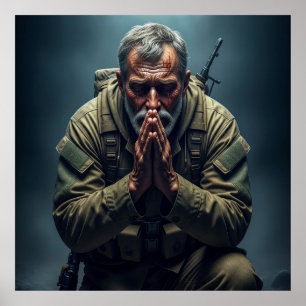 The Penitent's Prayer: Tears of Divine Mercy Poster