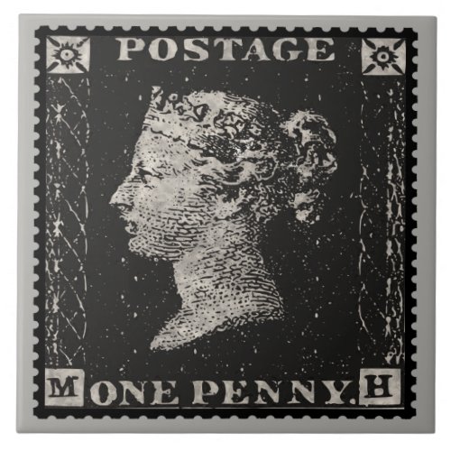 The Penny Black Postage Stamp Ceramic Tile