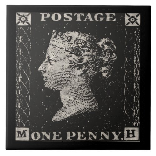 The Penny Black Postage Stamp Ceramic Tile
