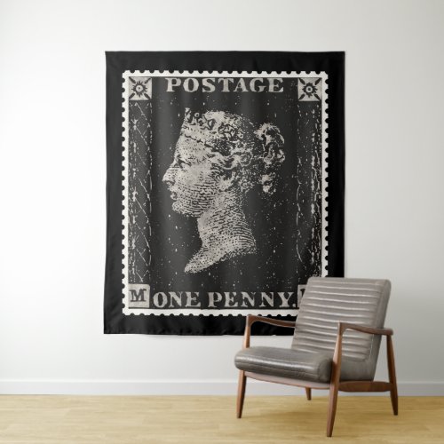 The Penny Black Postage Stamp Tapestry