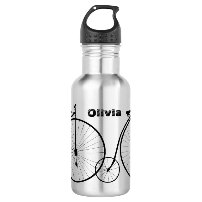 The penny-farthing Bicycle Water Bottle (Front)