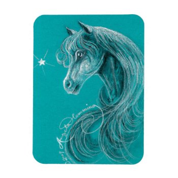 The Pensive Arabian Horse Magnet by ArtsyKidsy at Zazzle