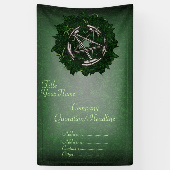The Pentacle & The Ivy Banner (Vertical)