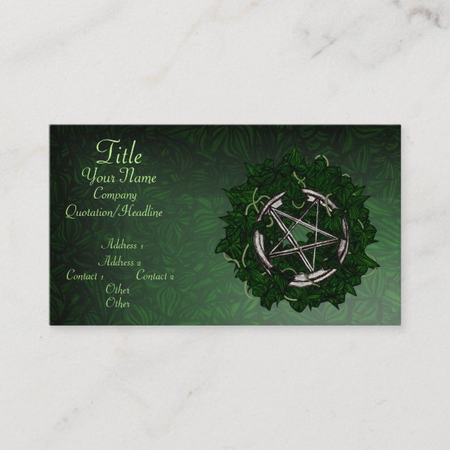 The Pentacle & The Ivy Business Card (Front)