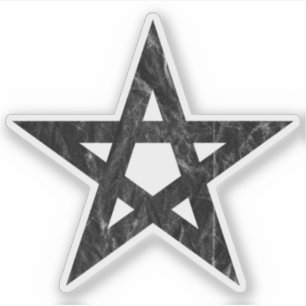 The Pentagram (black vintage) Sticker