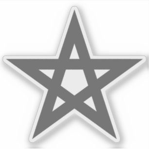 The Pentagram (grey) Sticker