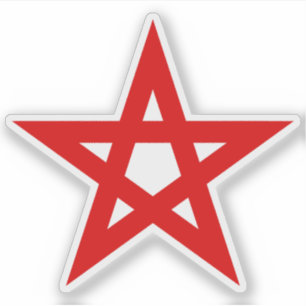 The Pentagram (red) Sticker