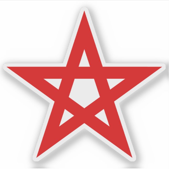 The Pentagram (red) Sticker (Front)