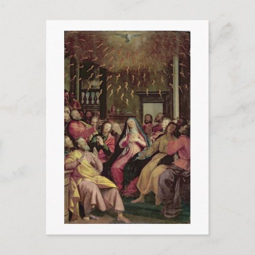 The Pentecost c1598 oil on panel Postcard