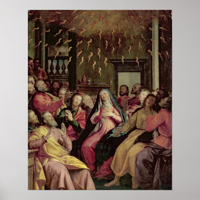 The Pentecost, c.1598 (oil on panel) Poster (Front)