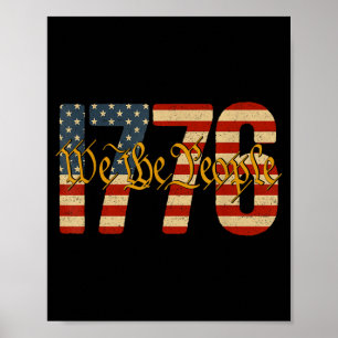 The people 1776 vintage american flag patriotic poster
