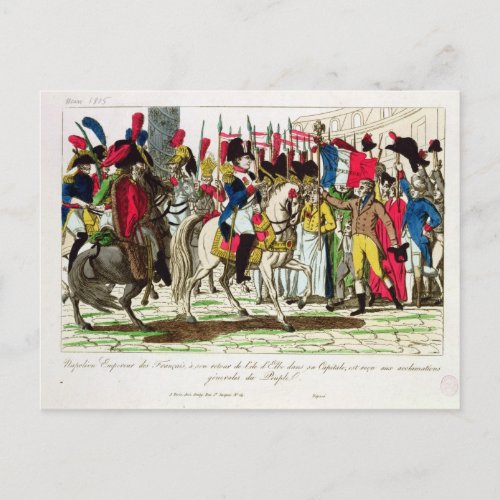 The People of Paris Acclaiming Napoleon Postcard