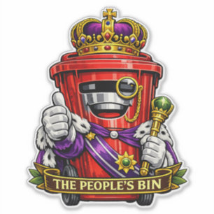 The People’s Bin - Wheelie Bin Waterproof Sticker