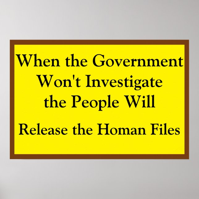 The People Will Investigate Poster (Front)