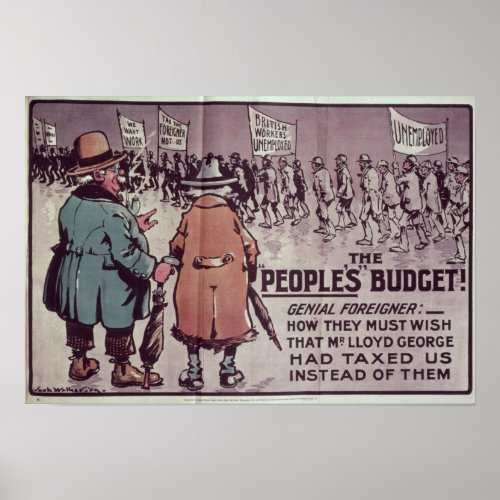 The Peoples Budget 1909 Poster