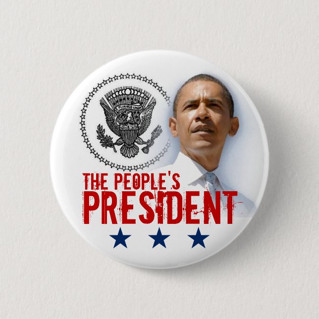The People's President Pinback Button (Front)