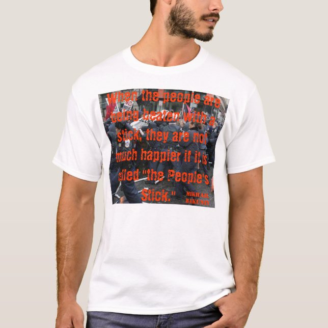 THE PEOPLES STICK Mikhail Bakunin T-Shirt (Front)
