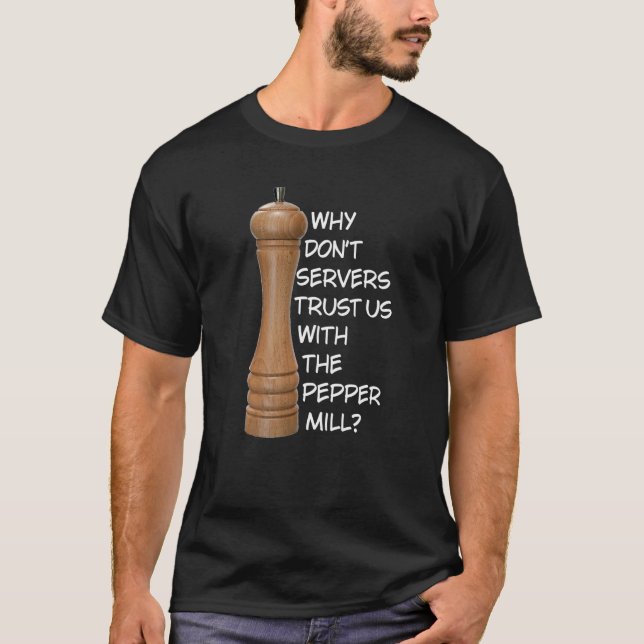The Pepper Mill Mystery T-Shirt (Front)