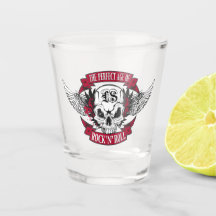The perfect age to rock and roll Shot glass