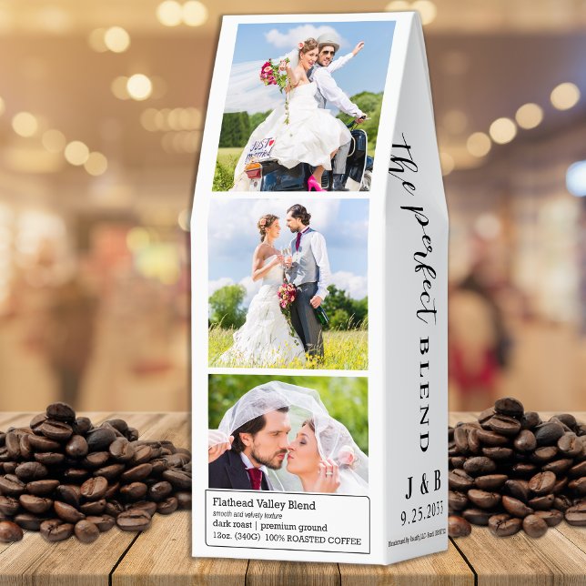 The Perfect Blend 5 Photo Newlywed Couples Wedding Roasted Coffee (Creator Uploaded)