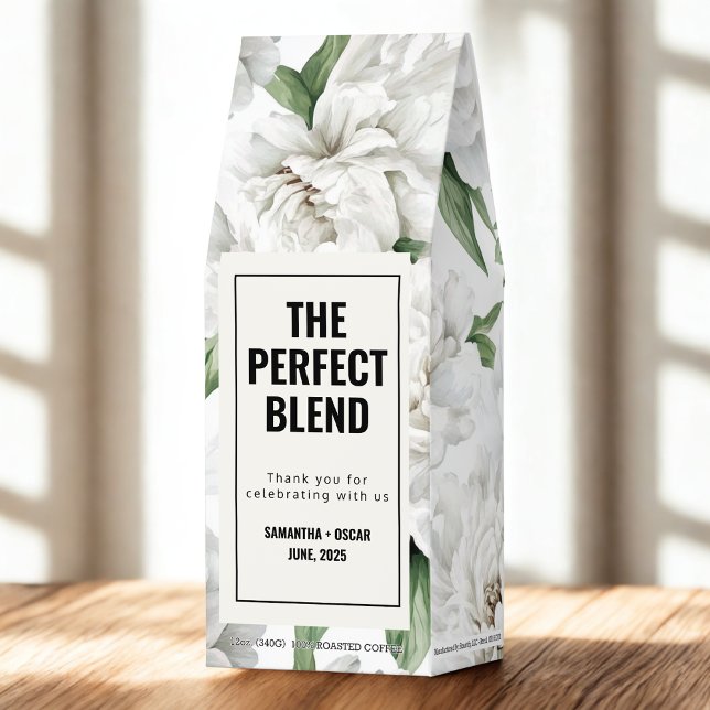 The Perfect Blend Botanical Wedding Coffee Favor  (Creator Uploaded)