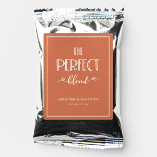The Perfect Blend Calligraphy Hearts Terracotta Coffee Drink Mix