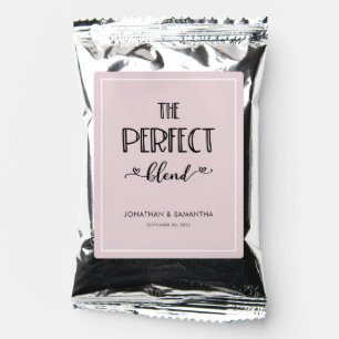 The Perfect Blend Calligraphy Wedding Favor Coffee Drink Mix
