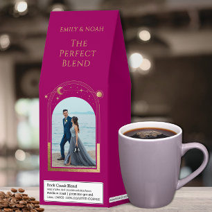 The Perfect Blend Celestial Magenta Gold Wedding Roasted Coffee