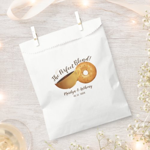 The Perfect Blend Coffee and Bagel  Wedding Favor Bag