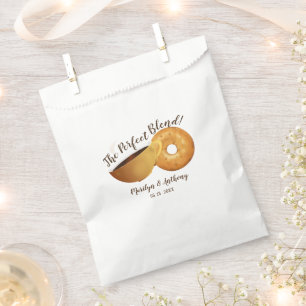 The Perfect Blend Coffee and Bagel   Wedding Favor Bag