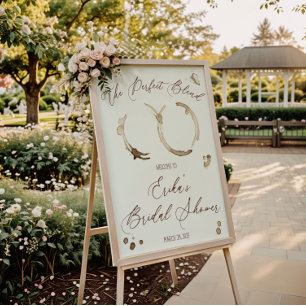 The Perfect Blend! Coffee Bridal Shower Welcome Foam Board
