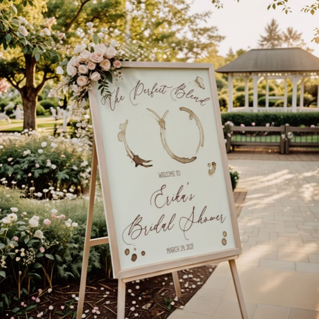 The Perfect Blend! Coffee Bridal Shower Welcome Poster (Creator Uploaded)