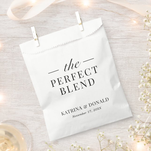 The Perfect Blend Coffee Classic Wedding Favor Bag (Clipped)