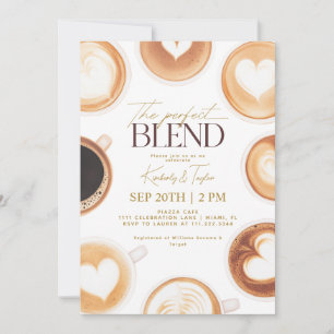 The Perfect Blend Coffee Couples Shower Invitation