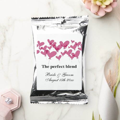 The perfect blend coffee drink mix wedding favor