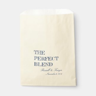 The Perfect Blend Coffee Favors, Trail Mix Navy Favor Bag