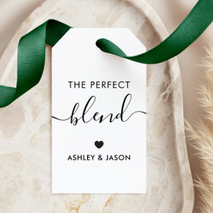 The Perfect Blend Coffee Gift Tag, Wedding, Kraft Tags