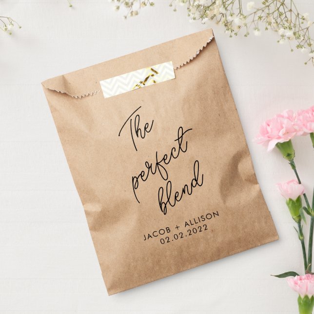 the perfect blend coffee lover wedding favor coffe favor bag (Sealed)