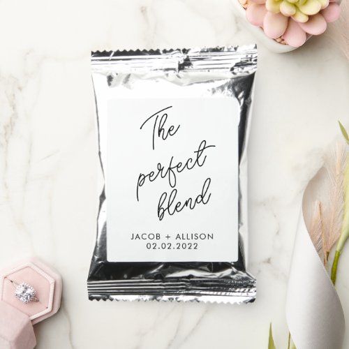 the perfect blend coffee lover wedding favor coffee drink mix