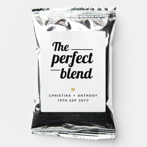 The perfect blend coffee mix wedding favors