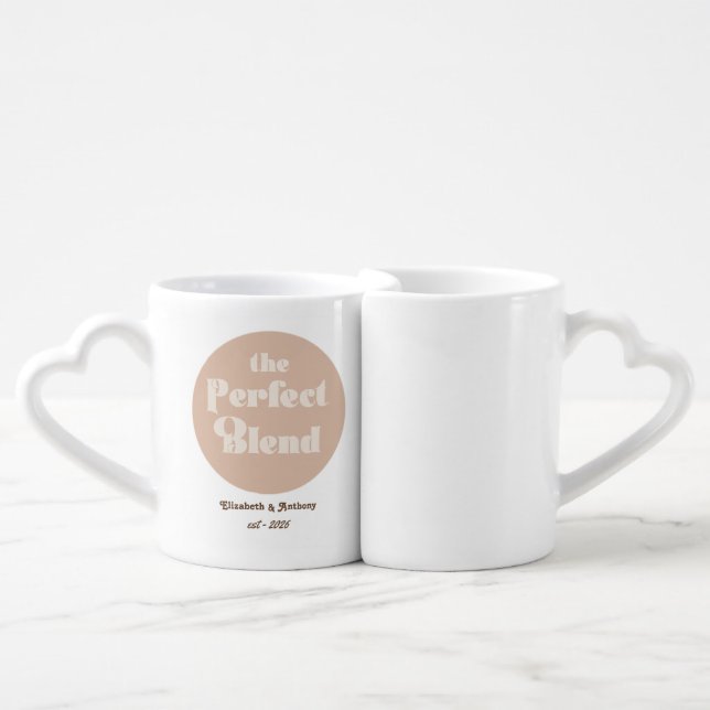 "The Perfect Blend"  Coffee Mug Set (Front Nesting)