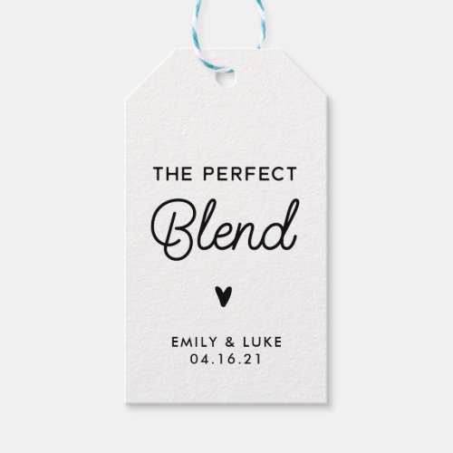 The Perfect Blend Coffee or Tea Favor Gift Tags