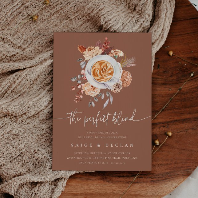 The Perfect Blend Coffee Rehearsal Brunch Invitation (Creator Uploaded)