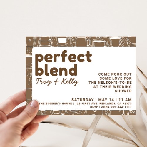 The Perfect Blend Coffee Shower Invitation